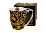 Duo Kaffeebecher Klimt Tree Of Life Aus Porzellan, Becher, Teetasse, Kaffeetasse Mit Henkel 350 Ml