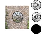 Vidaxl Specchio Da Giardino Nero 40X3 Cm Rotondo In Ferro - Specchio