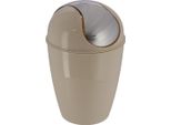 Cestino Tendance 5,6L Taupe Silver 21,5 Cm X 21,5 Cm X 33 Cm Plastica