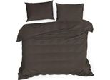 Biancheria Da Letto In Raso 220X200 Nova Marrone Double-Face Eurofirany