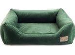 Letto Per Cani Premium Velvet Green Xxl - 120X95X25 Cm | Divano Morbido Per Cani E Gatti