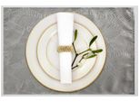 Tovaglia Festosa Decorazione Da Tavola Isla Argento 30X40 X4 Set