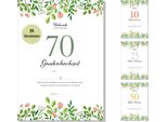 Frank Paperman® | Regalo Per Il 70° Anniversario Di Matrimonio | Anniversario Di Matrimonio | Matrimonio Di Grazia | | Floreale | Idee Regalo Anniversario Di Matrimonio | Prestampato In Formato Din A4