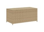 Vidaxl Cassapanca Da Giardino Beige 190L Poly Rattan