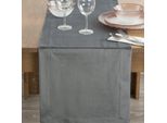 Tovaglia Festosa Decorazione Della Tavola Melinda Acciaio Grigio Chiaro 40X140 Cm Acciaio Grigio Chiaro Grigio
