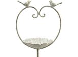 Exner | Vasca Per Uccelli Con Supporto - Altezza 104 Cm - Metallo - Design Romantico - Uccelli Decorativi