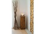 Lanterna A Pilastro Portacandele Lanterna Decorativa Pilastro Decorativo Per Soggiorno, Balcone, Terrazza Pilastro Per Candele Lanterna Da Terra In Legno E Vetro Noce 100 Cm Di Altezza