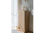 Lanterna A Pilastro Portacandele Lanterna Decorativa Pilastro Decorativo Per Soggiorno, Balcone, Terrazza Pilastro Per Candele Lanterna Da Terra In Mdf E Vetro Mdf Marrone Altezza 100 Cm