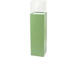 Lanterna A Pilastro Portacandele Lanterna Decorativa Pilastro Decorativo Per Soggiorno, Balcone, Terrazza Pilastro Per Candele Lanterna Da Terra In Mdf E Vetro Verde Alta 100 Cm