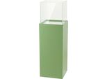 Lanterna A Pilastro Portacandele Lanterna Decorativa Pilastro Decorativo Per Soggiorno, Balcone, Terrazza Pilastro Per Candele Lanterna Da Terra In Mdf E Vetro Verde Alta 80 Cm