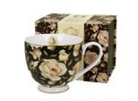 Tazza Da Caffè Duo Royal English Roses Black In Porcellana, Mug, Tazza Da Tè, Tazza Da Caffè Con Manico 530 Ml