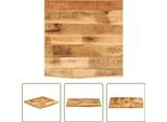 The Living Store Piano Del Tavolo 60X60X2,5 Cm Bordo Albero In Legno Massiccio Legno Di Mango Grezzo