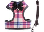 Pettorina Per Cani Con Guinzaglio - Rosa L