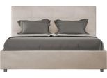 Ityhome - Letto Matrimoniale Francese Contenitore Imbottito 140X210 Microfibra Sabbia Mika