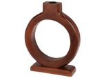 H&S Decoration Portacandele 26 Cm In Legno Di Mango Marrone