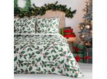 Biancheria Da Letto Natalizia In Microfibra Verde 1X 220X200 Cm, 2X Copertina 70X80 Cm Biancheria Da Letto Francese Mybesthome