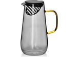 Mondex | Caraffa In Vetro - 1,5 L - Vetro Fumé - Design Elegante - Con Filtro E Manico Dorato
