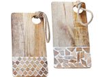 Gilde Schneidebrett, Rechteckig, "Taverno"", Mangoholz, Naturfarben, 2Er Set, , L. 18 Cm, B. 36 Cm, H. 2 Cm 55862"