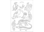 Stamperia Stampo Flessibile Per Colata Di Plastica Stampo Decorativo, Animali Selvatici Dell'amazzonia