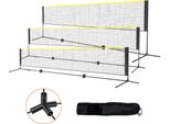 Rete Da Badminton - Rete Da Pallavolo Regolabile In Altezza - 510 X 155 X 103 Cm - Rete Da Pickleball Pieghevole - Set Di Reti Da Tennis Portatile - Facile Da Montare Con Pali, Supporto E Borsa Da Trasporto