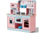 Cucina Per Bambini Con 24 Accessori - Cucina Giocattolo Per Bambini - Cucina Da Gioco Rosa - Cucina Interattiva Per Bambini