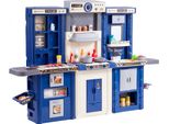 Cucina Per Bambini 3 In 1 - Cucina Giocattolo Con 74 Accessori In Blu - Ideale Per Bambini Creativi - Gioco Di Ruolo Per Imparare E Giocare