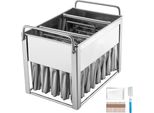 Stampi Per Ghiaccioli Commerciali - 40 Pezzi Stampi Cilindrici Per Macchina Per Gelati - Porta Stampi In Acciaio Inox Con 50 Bastoncini E Sacchetti Per Ghiaccioli - Set Di Stampi Singoli