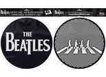 The Beatles - Tappetino Per Giradischi "Crossing Silhouettes"", Drop-T-Logo 2-Pack RO12703 (Taglia Unica) (Nero/Bianco)"