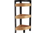 Tendance | Mensola Da Bagno - 3 Ripiani In Bambù - Nero - Salvaspazio Ed Elegante - Per Ogni Bagno