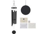 Campane A Vento A Major 1473XØ230Mm Decorazione Da Appendere Nero - Campane A Vento Premium Per Uso Esterno - Suoni Rilassanti Per Giardino E Balcone