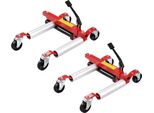 2 X Carrello Porta Ruote Per Posizionamento Pneumatici - Martinetto Idraulico Da 680 Kg - Robusto Martinetto Per Auto Per Un Posizionamento Preciso