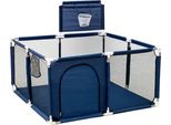 Area Giochi Per Bambini, Dimensioni Grandi 128X128X66 Cm, Materiale Resistente, Blu-S