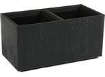 Howhomely | Fioriera - Betonique - 39X78 Cm - Nero - Design Moderno - Con Ruote E Drenaggio