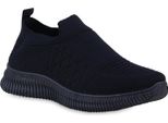 Van Hill Scarpe Sportive Da Donna Slip On Scarpe Sportive Con Suola Profilata 841676, Colore: Blu Scuro, Taglia: 37