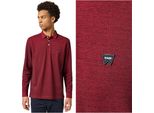 Wrangler Herren, Maglietta Ls Refined Polo, M, Rot, Sport, Tshirt, Camicia