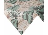 Eurofirany Tovaglia Garden 85X85 Cm Beige-Foglie Verdi