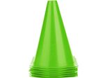 6PCS 18 Cm Calcio Allenamento Cono Calcio Barriere Plastica Marcatore Titolare Accessorio (Verde)