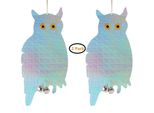 Gufo Uccello Repellente Controllo Spaventapasseri Olografico Riflettente Falso Spaventapasseri Giardino Forniture