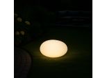 Melitec Solar Light - Lampada Solare Da Giardino A Led Con Cambio Di Colore - Per Giardino Balcone Terrazza - Larghezza 35 Cm - Plastica - Sfera Piatta - LK02-6