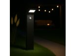 Melitec Lampada Solare Da Giardino SO44, Lampada Solare A Led Per Esterni, Luce Per Sentieri Con Rilevatore Di Movimento, Lampada Da Giardino In Plastica, Nera, Durata Della Luce Fino A 8 Ore