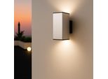 Melitec Lampada Da Parete A Led, Luce Da Esterno Moderna, Angolare, Luce Up-And-Down, Lampada Da Parete In Acciaio Inox, Luce Da Esterno In Metallo Colore: Acciaio Inox