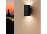Melitec Lampada Da Parete A Led, Luce Da Esterno Moderna, Angolare, Luce Up-And-Down, Luce Da Parete In Acciaio Inox, Luce Da Esterno In Metallo Colore: Nero