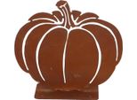 Esschert Design | Decorazione Da Giardino Zucca - 17,2 Cm - Color Ruggine - Decorazione Rustica Da Giardino - Decorazione Autunnale