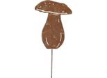 Esschert Design | Fungo Per Decorazione Da Giardino - 27 Cm - Aspetto Ruggine - Figura Rustica Da Giardino - Tappo Da Giardino In Metallo