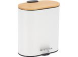 Tendance | Cestino Per Rifiuti - Cestino Per Rifiuti - 5 L - Bianco - Cestino Per Rifiuti - Con Coperchio E Pedale