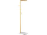 Succebuy Appendiabiti, 450 X 250 X 1700 Mm, Appendiabiti Con Base In Pietra Di Quarzo E 3 Ganci Rotondi, Appendiabiti Per Corridoio, Soggiorno, Appendiabiti Per Cappotti, Cappelli E Borse