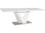 Tavolo Da Pranzo A Colonna Alaras Iii 160-220X90X75Cm Laccato Bianco Allungabile (18020)