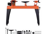 Succebuy Tornio Per Legno Con 1,5 Cv, Velocità Variabile Da 0 A 3200 Giri/Min, Banco Di Lavoro Da 406X1020 Mm Per Progetti Di Falegnameria Medio-Grandi