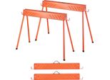Succebuy Set Di 2 Cavalletti, Cavalletti Da Lavoro Con Capacità Di Carico Di 300 Kg, Cavalletti Da Ponteggio Pieghevoli Con Piedini Antiscivolo, Cavalletti Portatili Per Progetti Di Falegnameria, Carpenteria Ed Edilizia