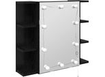 Vidaxl Armadio A Specchio Con Ripiano In Rovere Nero 70 X 16,5 X 60 Cm